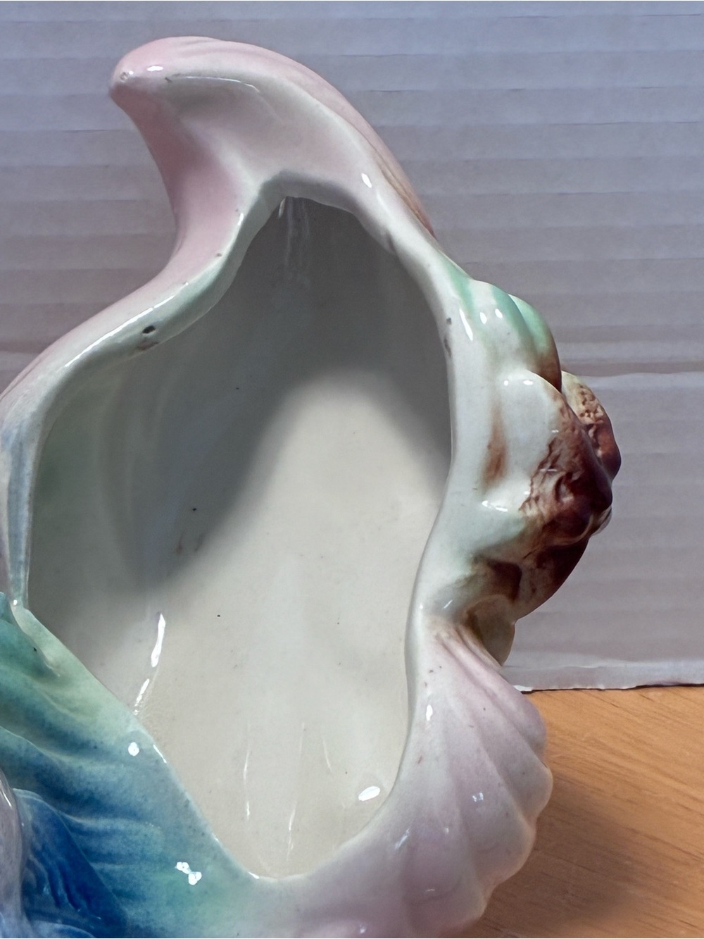 Vintage Pastel Ceramic Kissing Fish Decor - Blue & Pink - Picture 5 of 8